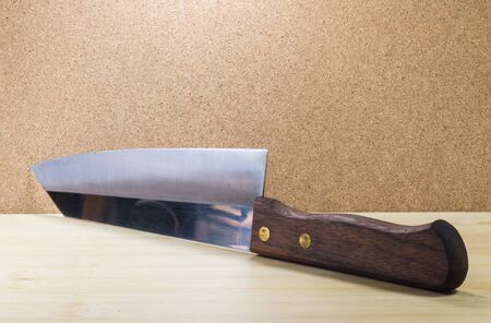 kitchen knifes on wooden table