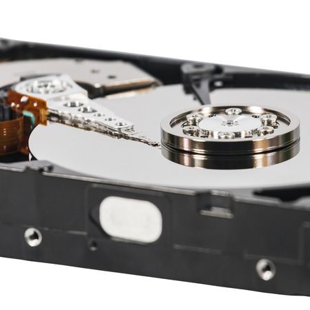 Hard disk isolated on a white background, clipping path