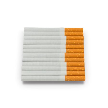 Cigarette isolated on a white background の写真素材