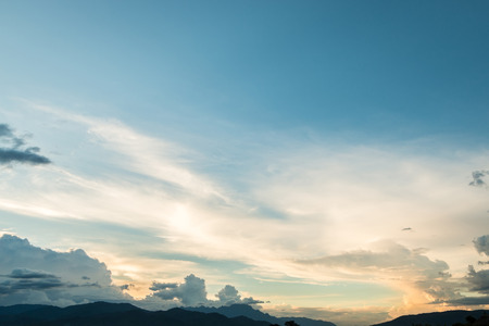 Sky background on sunset. Nature composition.の写真素材
