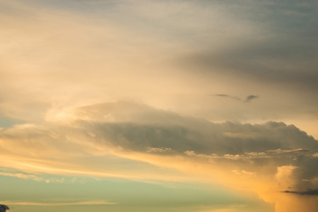 Nimbus or Rain clouds forming in the sky during the rainy season.の写真素材