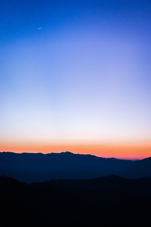 mountains at sunset