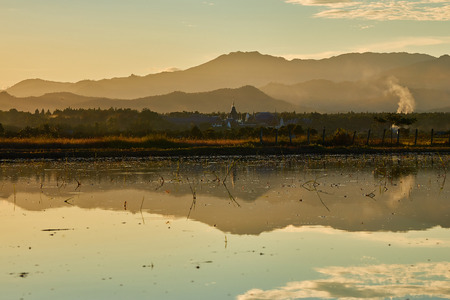 Wat Ban den Temple or Wat Den Salee Sri Muangkaen in Chiang Mai, Thailandの写真素材