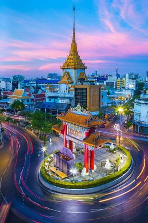 Odean circle china town Bangkok, May the gate is a landmark in chinatown at Bangkok, Thailandのeditorial素材