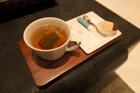 Cup of tea and Cookie chocolate relax timeの写真素材