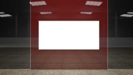 lightbox Gold stainless frame 3D rendering