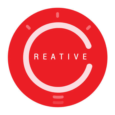 Creative icon Red color simple styleのイラスト素材