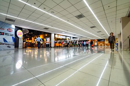 BANGKOK, THAILAND. March 25, 2019: The restaurant Burger King at the Suvarnabhumi Airport airport.のeditorial素材