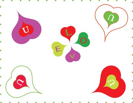 Love heartのイラスト素材