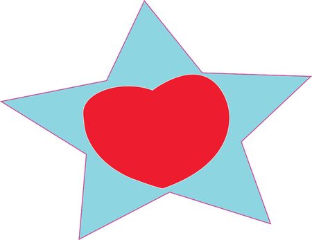 A heart in a starのイラスト素材