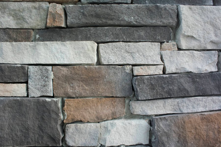 stone wall with many shadeの写真素材
