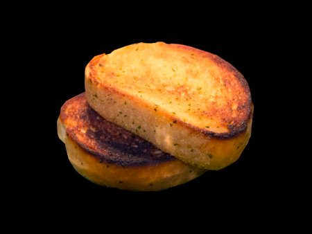 two pieces toast in a dish ready to serve