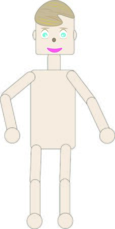 A man's figure.のイラスト素材