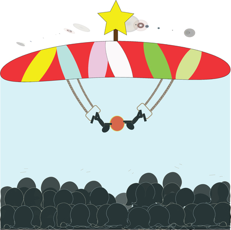 Circus stage illustrationのイラスト素材