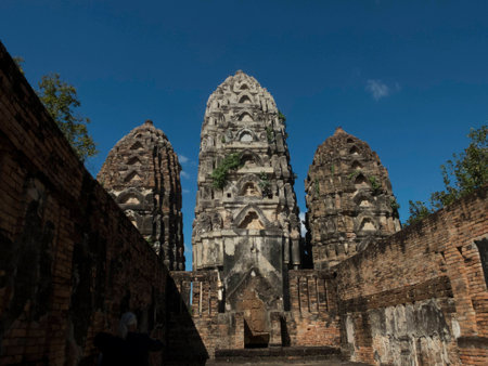pakoda at Sukhothai Historic Parkの写真素材