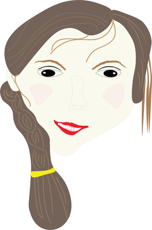 Woman face illustrationのイラスト素材