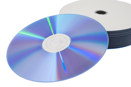 color CD and DVD as IT technology background
