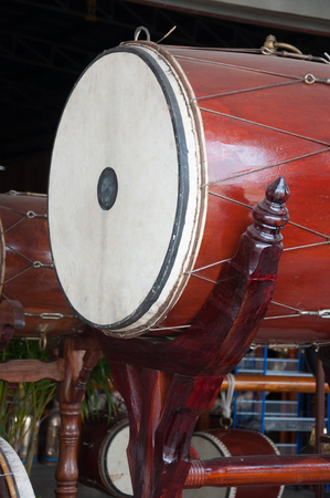 Thai drums musical instrument antique North of Thailandの写真素材