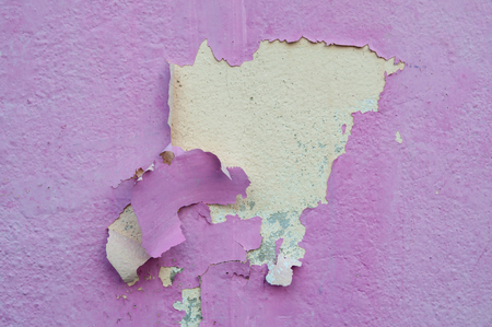 Close up old paint on concrete floorの写真素材