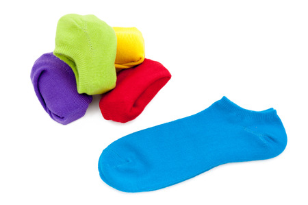 Colorful socks isolated on white