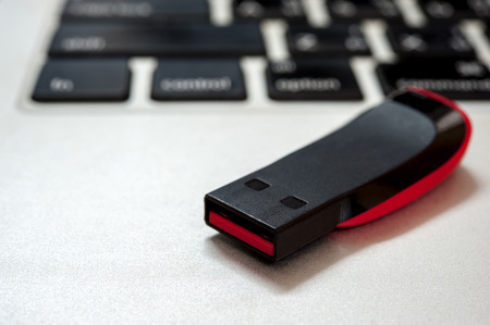 flash and laptop keyboard closeupの写真素材