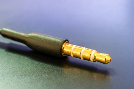 closeup of socket jack for music deviceの写真素材