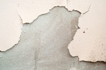 Close up old paint on concrete floorの写真素材