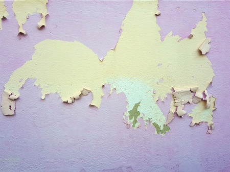 Close up old paint on concrete floorの写真素材