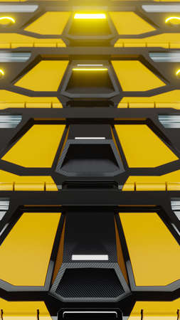 Science related spacecraft, Selective focus abstract background. 3D Render.の写真素材