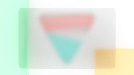 Transparent business card rough texture on white background. with blue, pink, green and yellow...