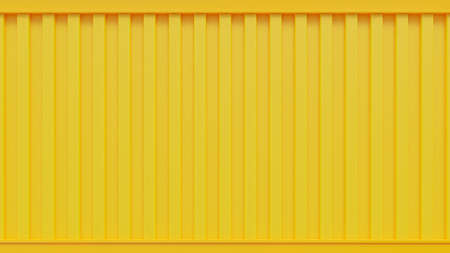 Side of the yellow container. Abstract background for put banner or message. Minimal idea concept, 3D Render.の写真素材