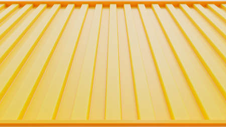 Side of the yellow container. Abstract background for put banner or message. Minimal idea concept, 3D Render.の写真素材