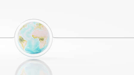 Globe in translucent crystal bead. space for banner design for sustainable energy development. 3d Render.の写真素材