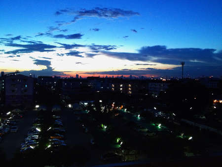 The evening skyの素材