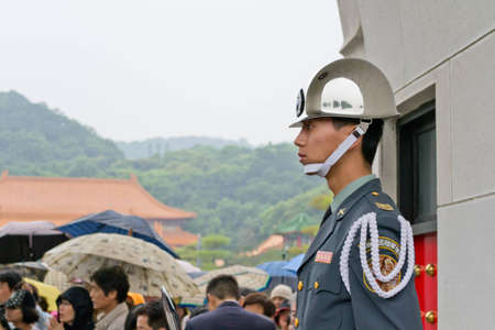 Guard stand at font gate of The National Revolutionary Martyrsのeditorial素材