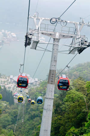 Cable car at Formosa Aboriginal Culture Village theme park ,Taichung,Taiwanのeditorial素材