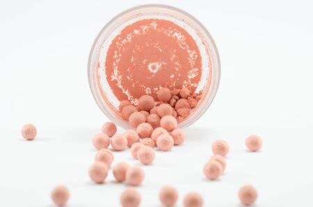 blusher ball on white backgroundの写真素材