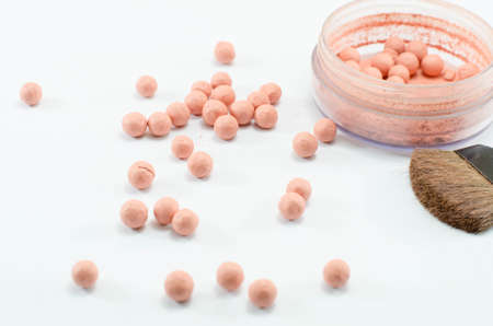 blusher ball on white backgroundの写真素材