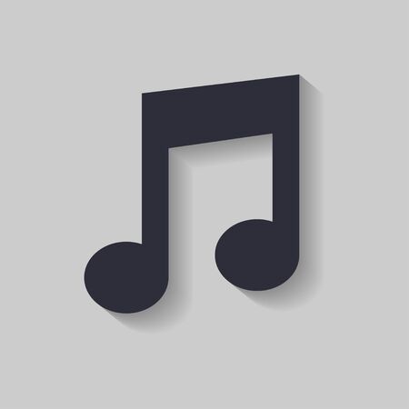 Note music icon, vector illustration.のイラスト素材