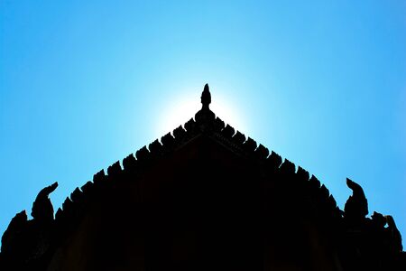 Thai Buddhist temple roof. Monastery roof.の写真素材
