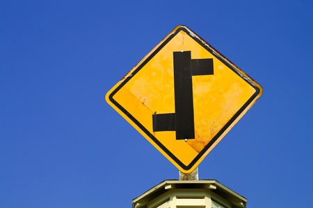 The Direction sign turn left and turn right
