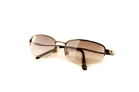 Sunglasses in a metal frame isolated on white background の写真素材