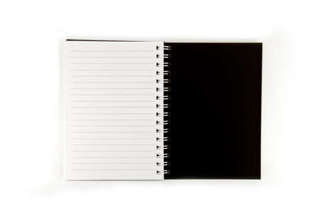 notebook with blank pages isolated on white background の写真素材
