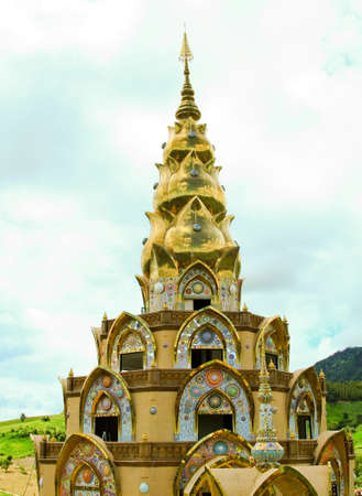 Traditional Thai style Buddhist church temple  religionの写真素材