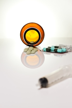 Medicine for treatment of illness  Health care and medical の写真素材
