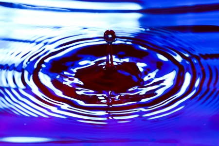 Water drop above water surface  Water splash の写真素材