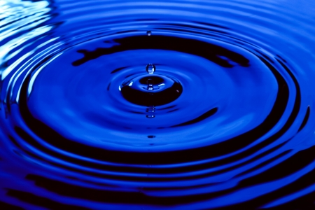 Water drop above water surface  Water splash の写真素材