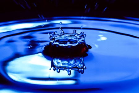 Water drop above water surface  Water splash の写真素材