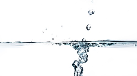 Flowing water with air bubbles  Abstract water splash の写真素材