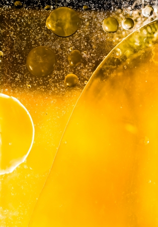 Oil drops on a water surface  Abtract background の写真素材